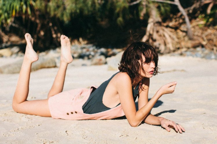 Emily Radd in a dress