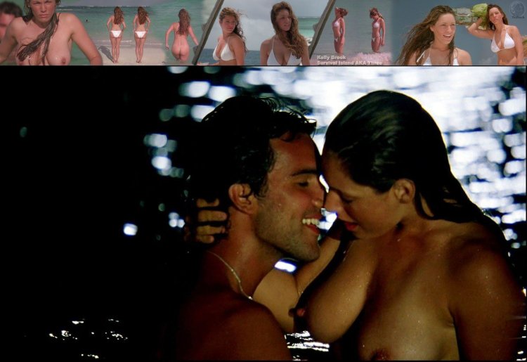 Kelly Brook in the film Three on the island naked