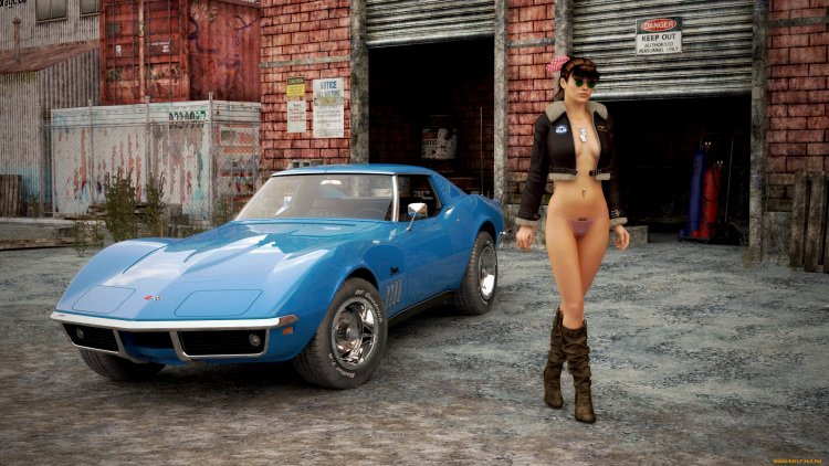 Dodge Viper and girl