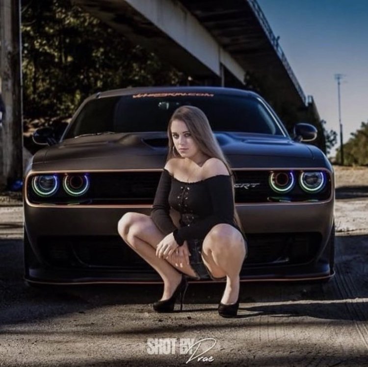 Girl and Dodge Viper