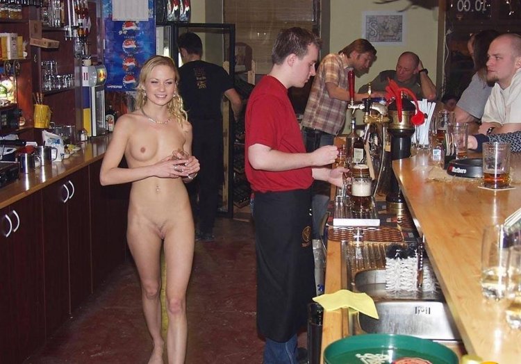 Waitresses with bare tits