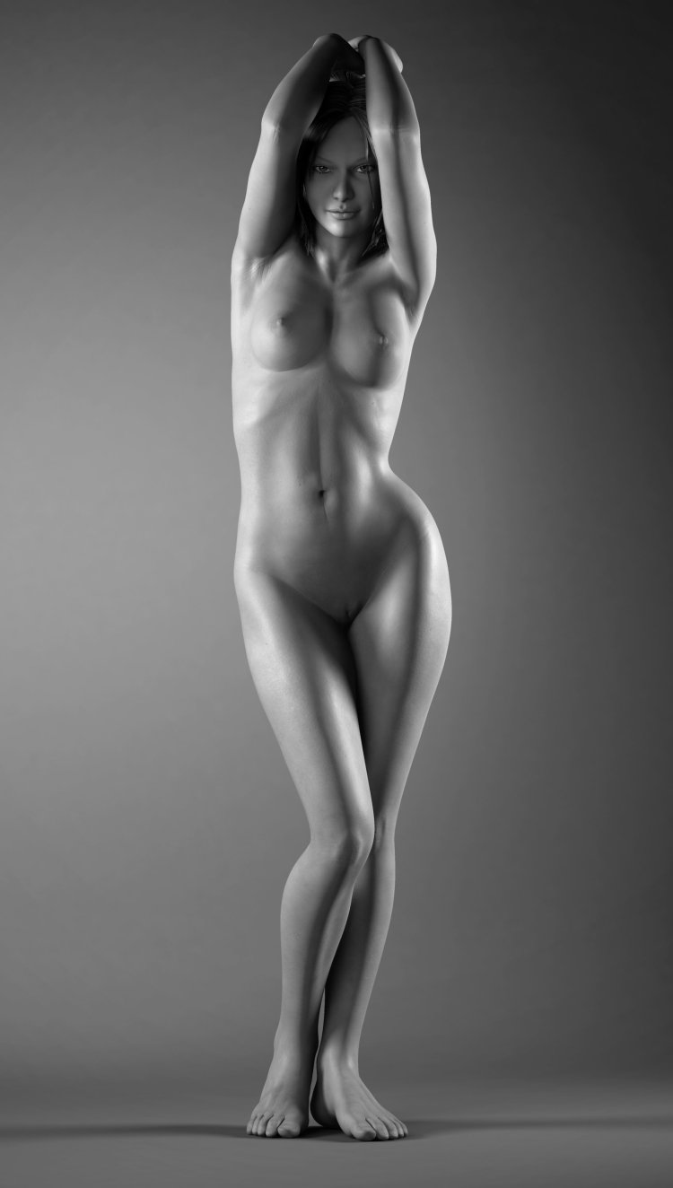 Beautiful naked female body