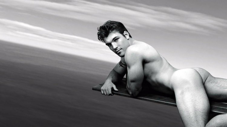 Photo session of naked men