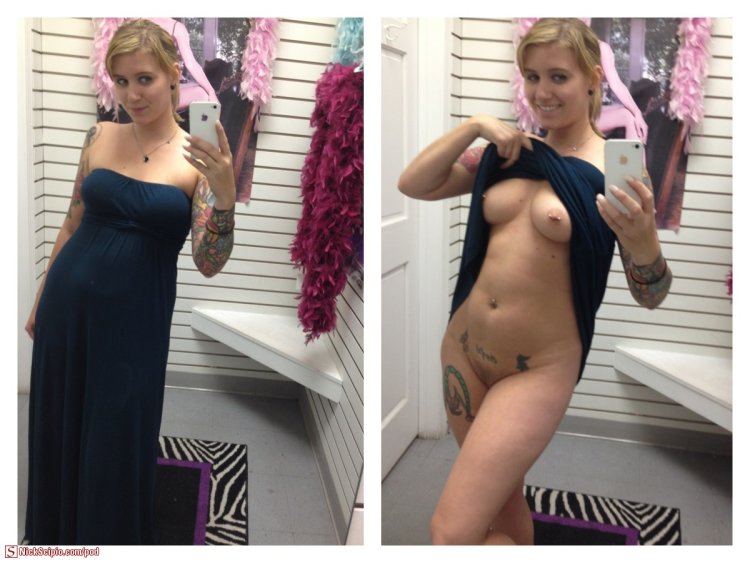 Naked girls in fitting room