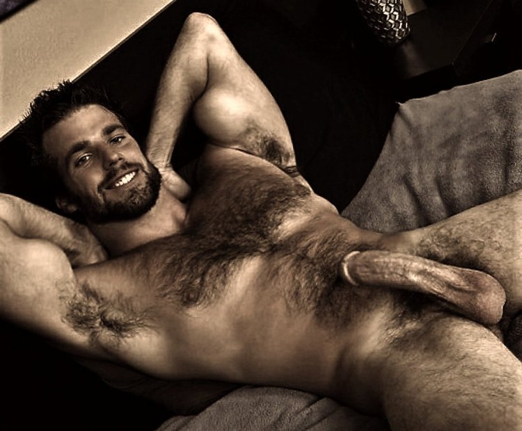 Hairy men with huge members