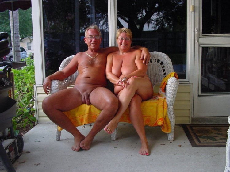 Naked elderly couples