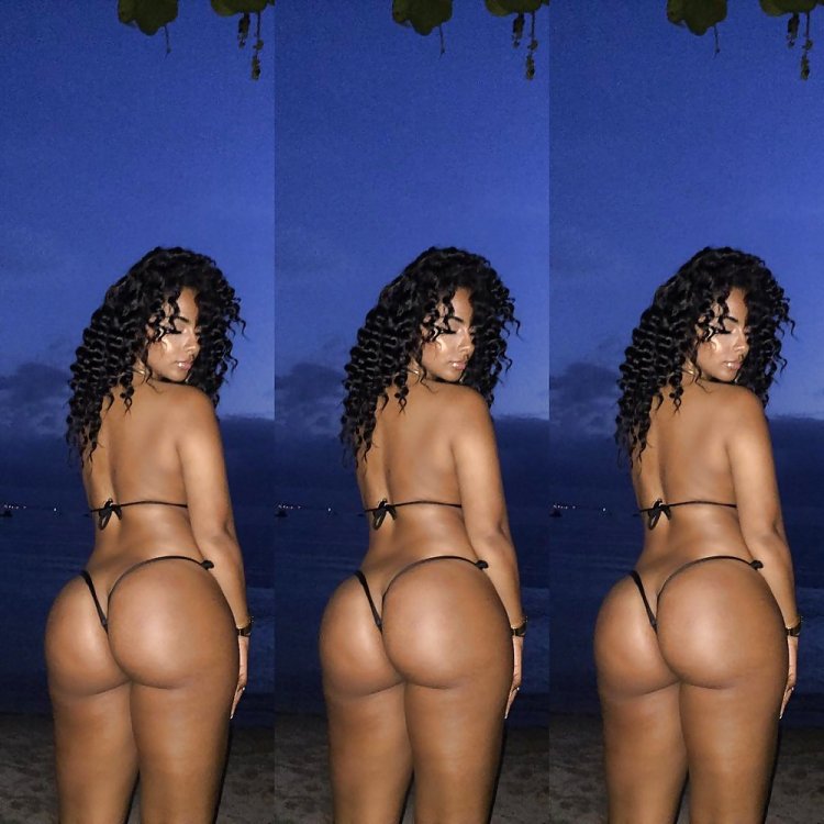 Sexy Brazilian Babe with Big Brown Round Booty