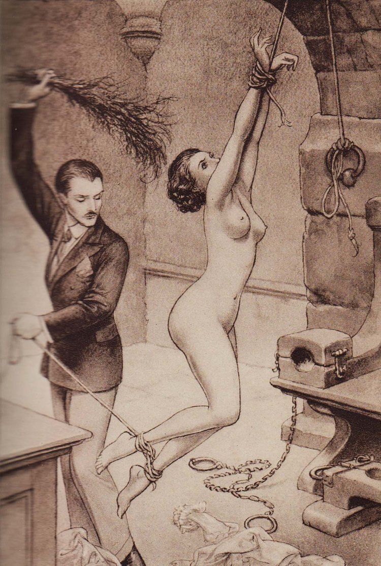 Erotic flogging of women