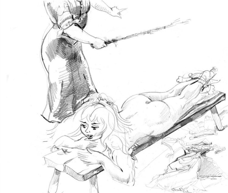 Spanking naked women drawings