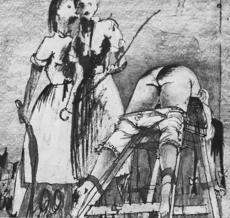 Bodily punishment in drawings