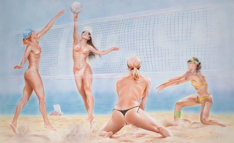 Beach volleyball women naked