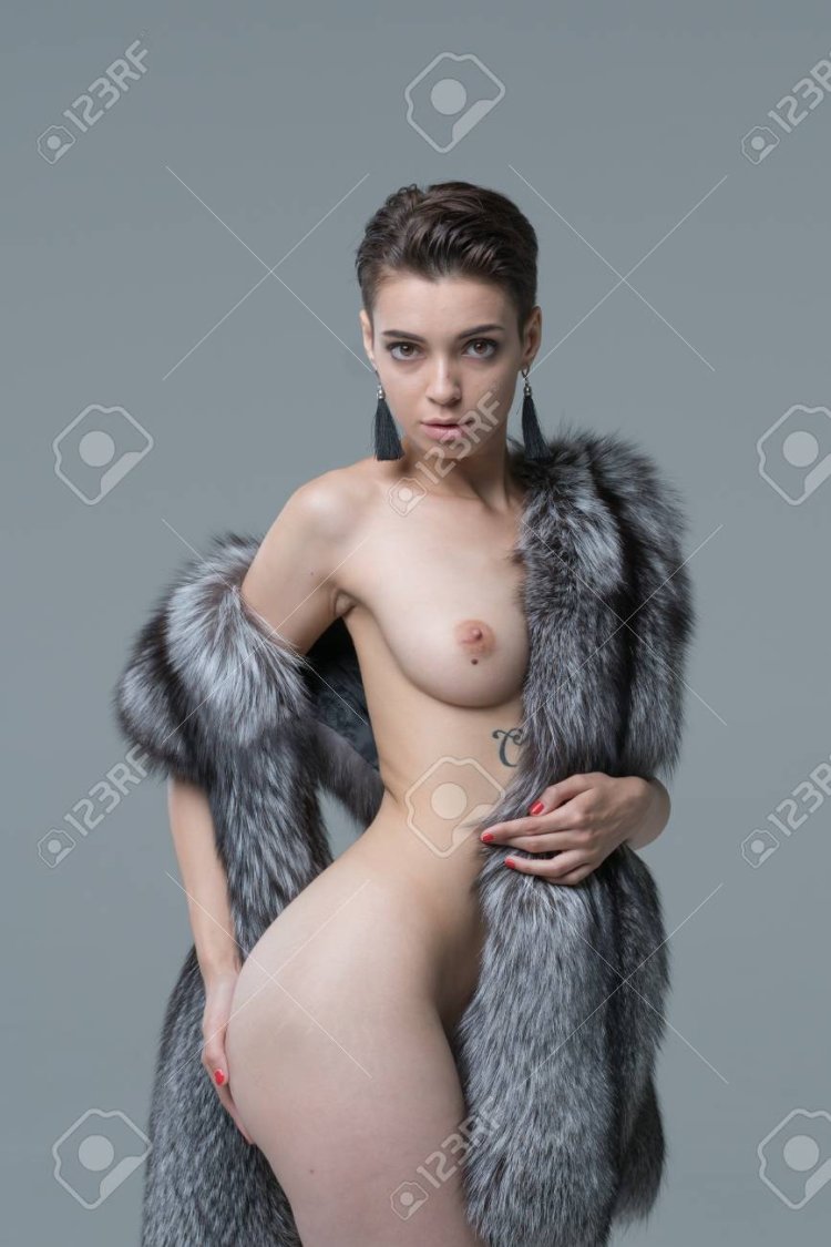 Fur coats and fur on a naked body