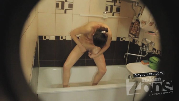 Camera in a female shower