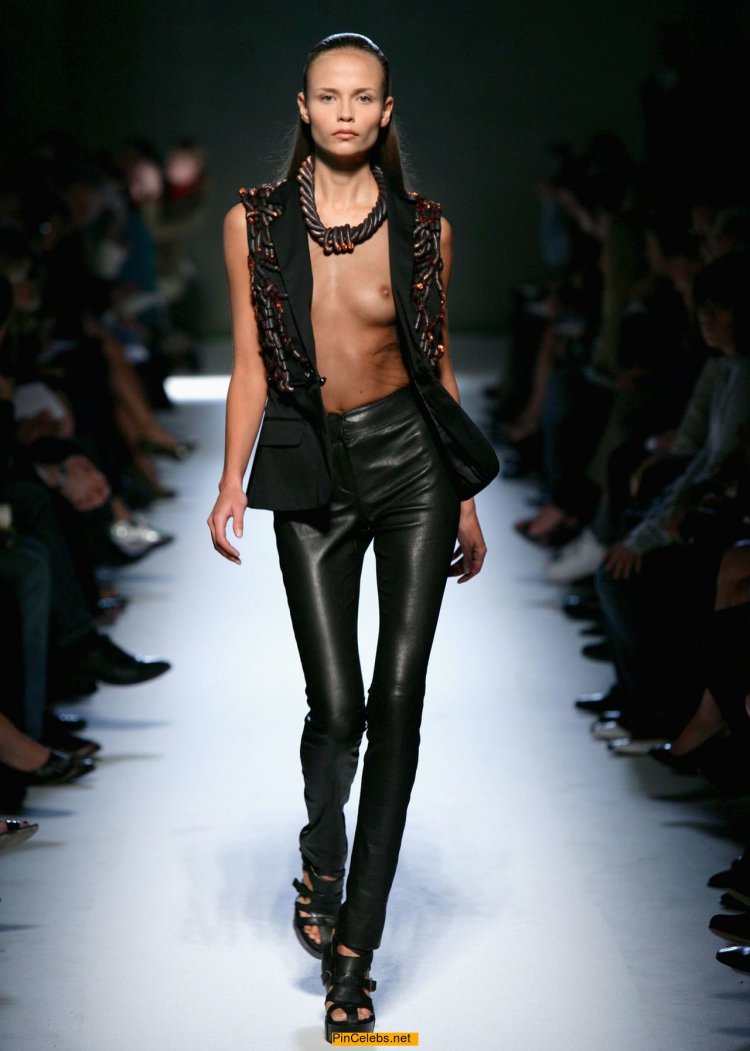 Naked female breasts of fashion TV