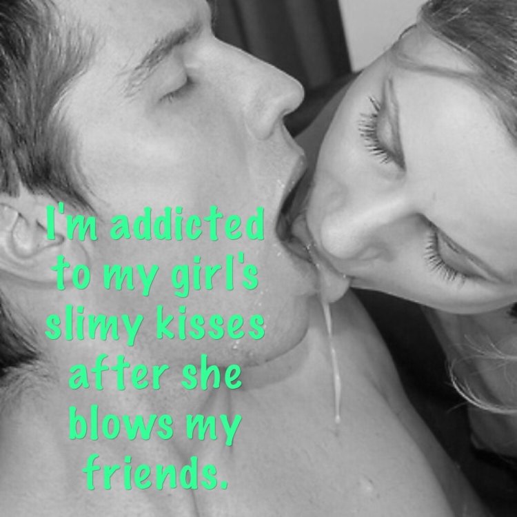 The guy cums in his mouth and kisses