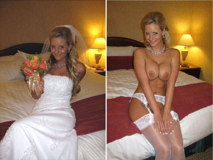 Naked brides after the wedding