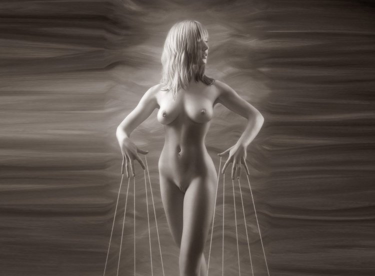 Russian woman blonde undressed