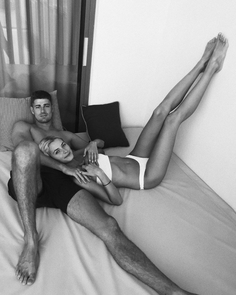 Beautiful naked blondes on the beach