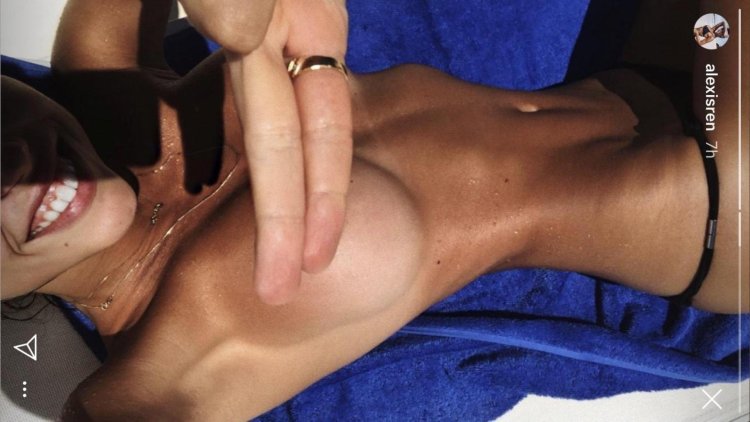 Alexis Ren Naked on the beach