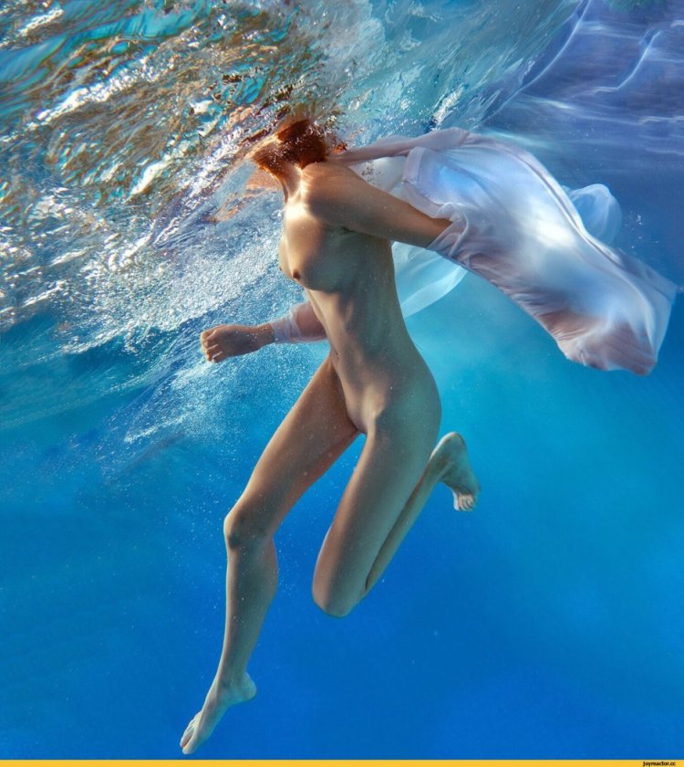 Naked girls in water