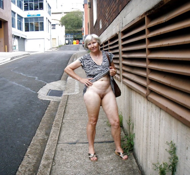 Elderly exhibitionists on the street