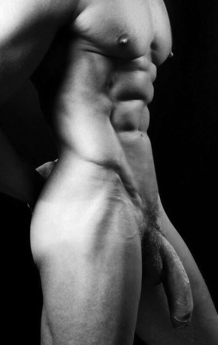 Beautiful male body with a member