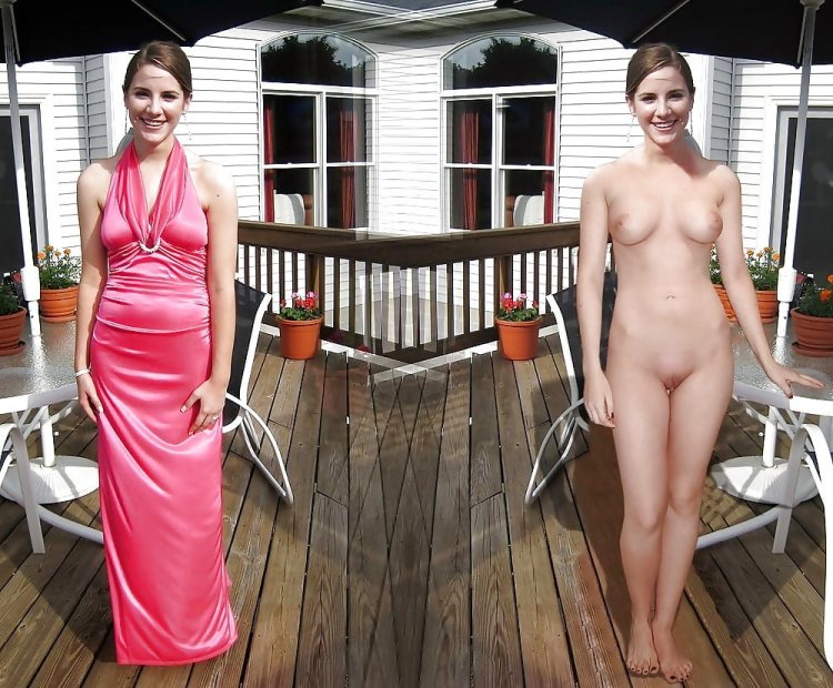 Dressed and striped women