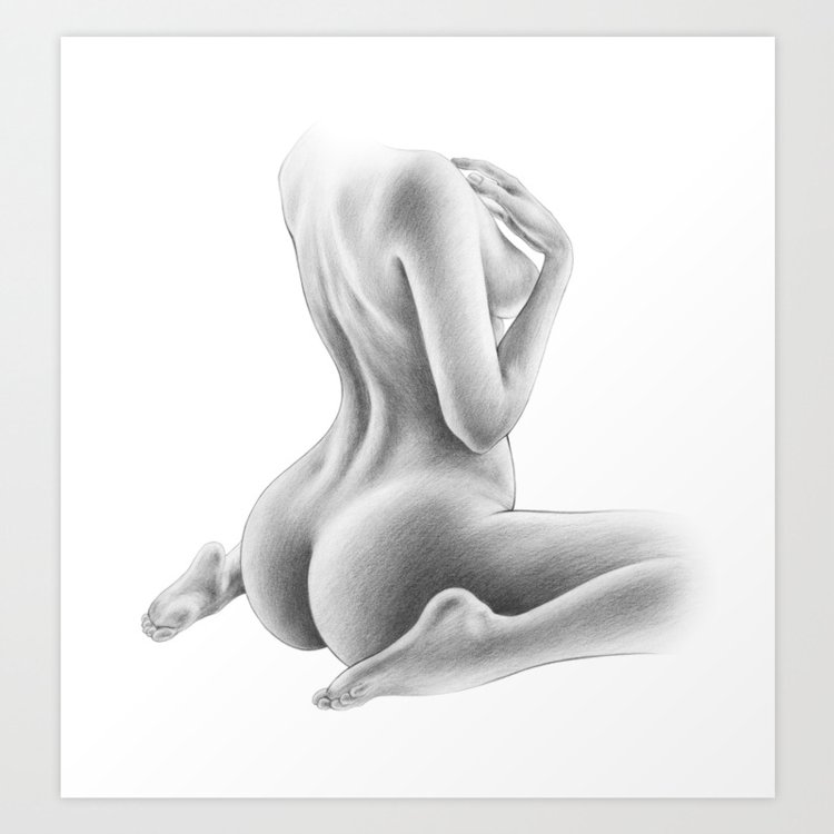 Erotic drawings with a pencil