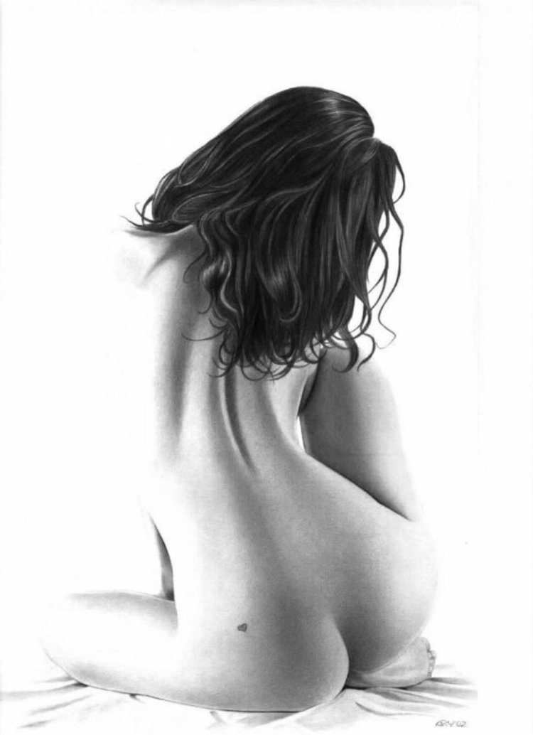Erotic drawings with a pencil