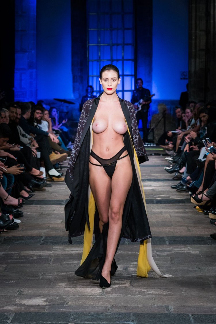 Completely naked fashion show