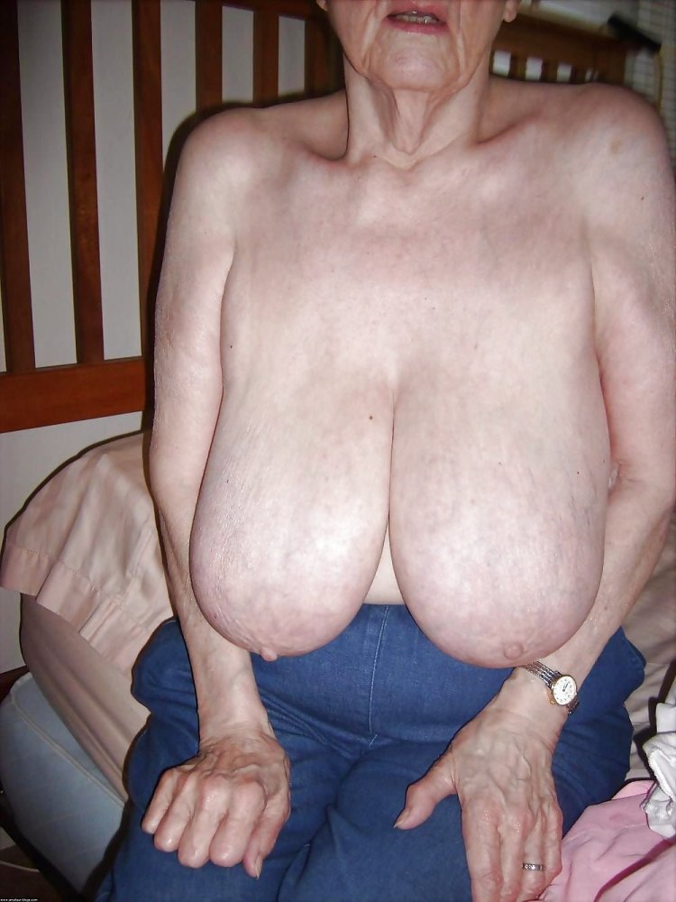 Fat old woman with huge tits