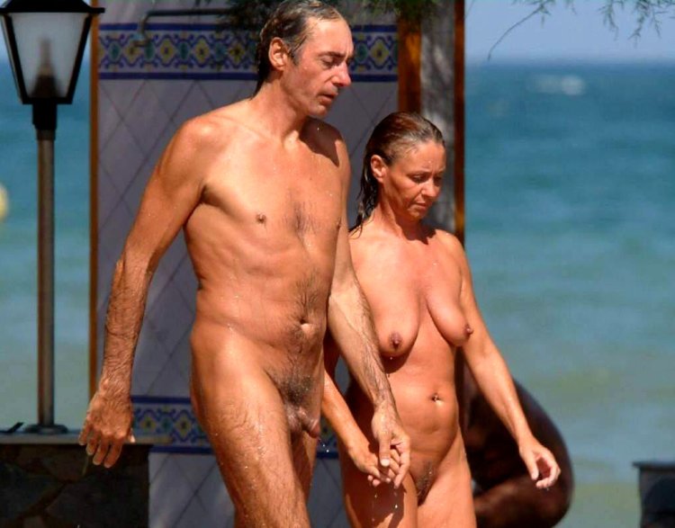 Beach Sex of an Ordinary Mature Nudist Couple