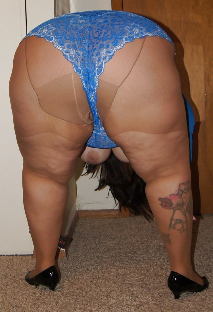 Old women in white panties