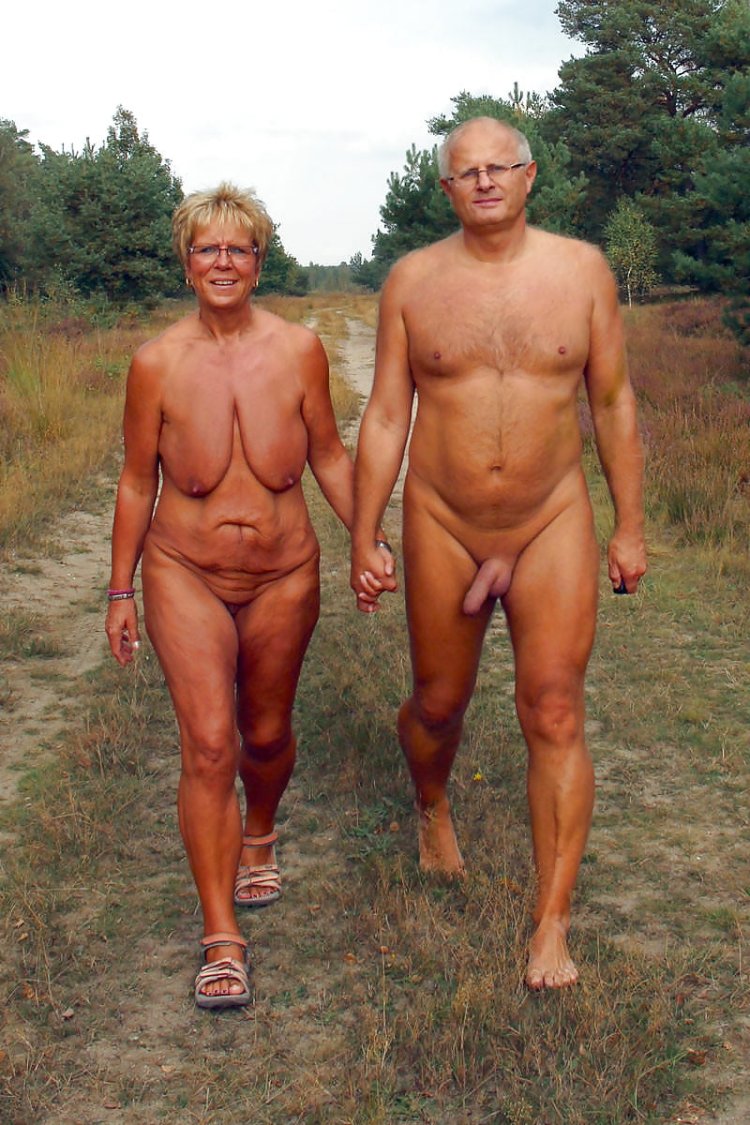 Elderly naked women and men