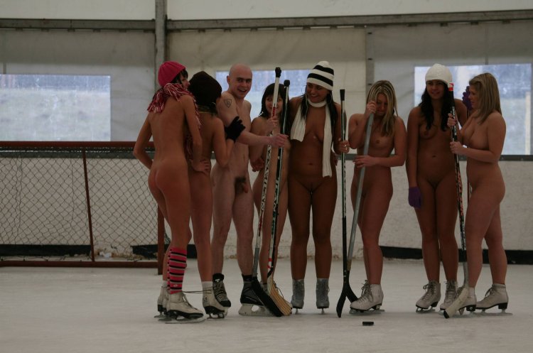 Naked on the beach and around people