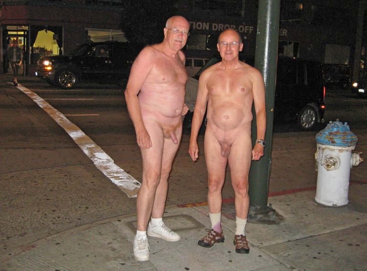 Naked drunken mature man