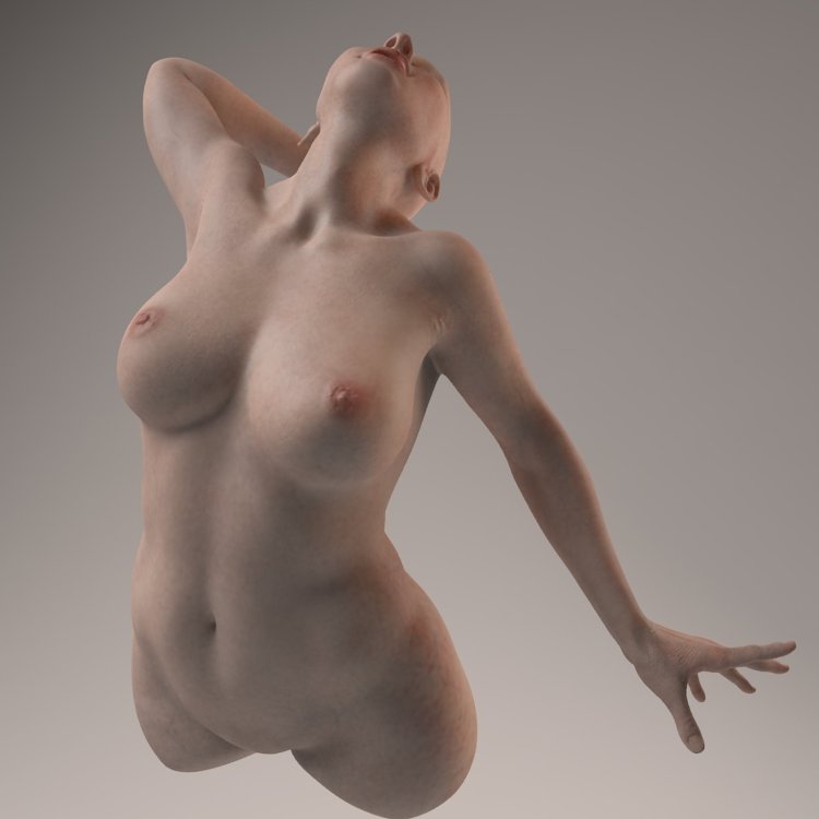 Nude Plump Women on Female Anatomy for Artist Photo