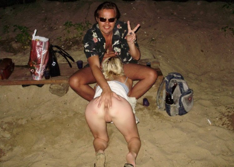 Drunk naked wife in public