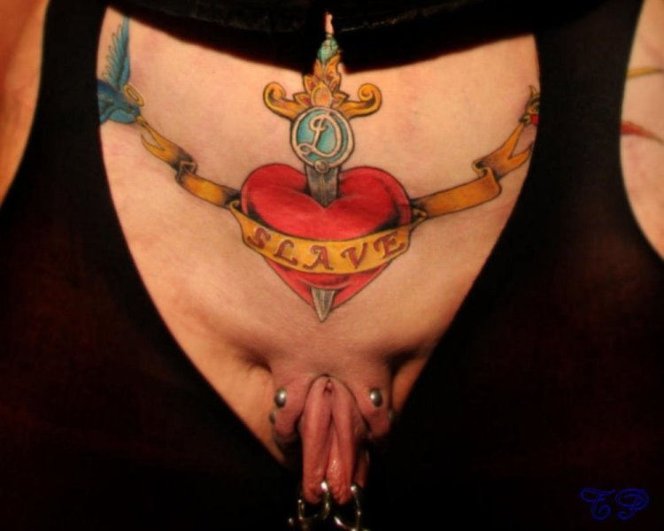 Tattoo on female genitals