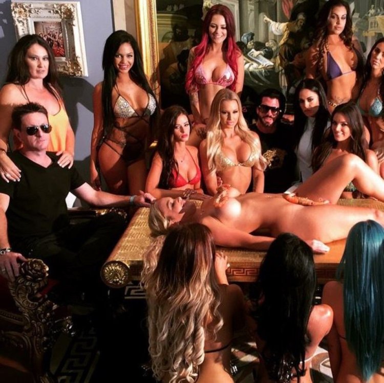 Dan Bilserian with naked chicks