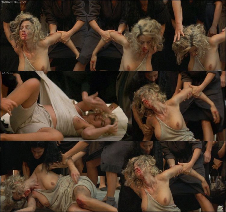 Naked Monica Belluchi in Malena's film