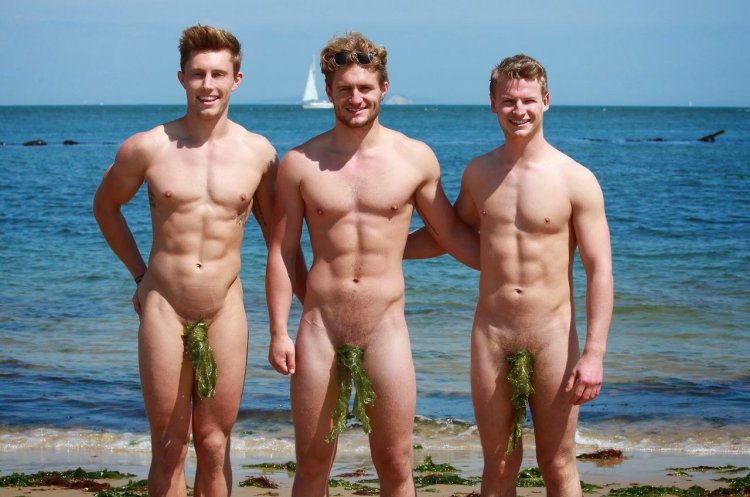 Naked Russian guys on the beach