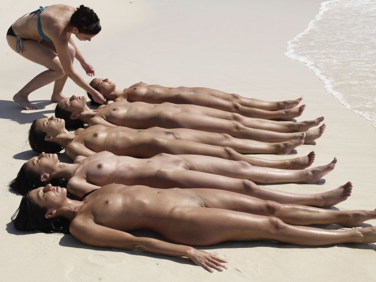 Beautiful naked guys on the beach