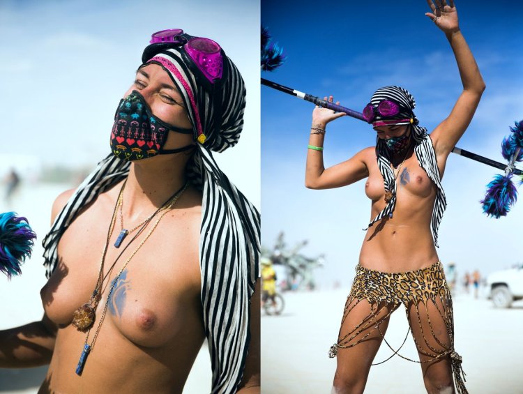 Burning Man Girls without panties