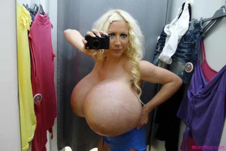 Silicone boobs were blown away