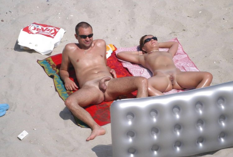 Naked guys on a nudic beach