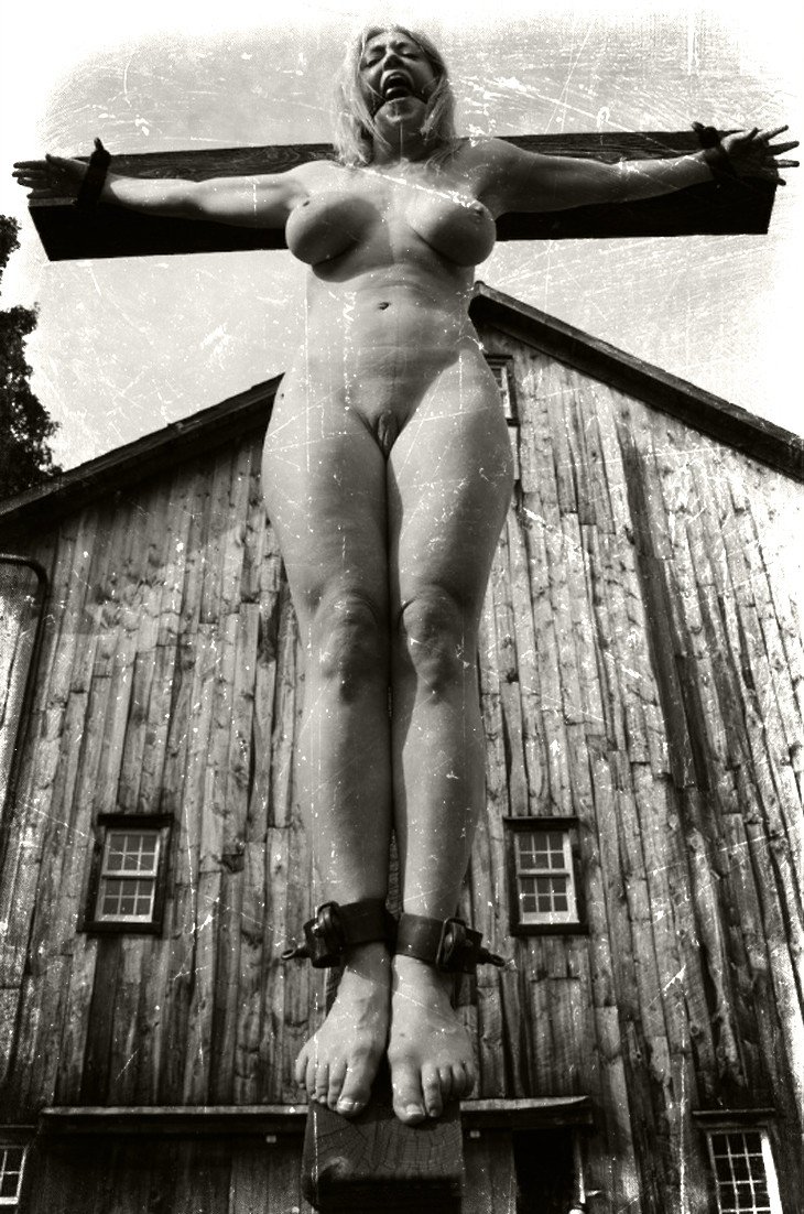 BDSM Crucifixion in nature