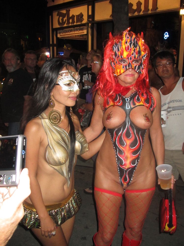 Naked women at the festival