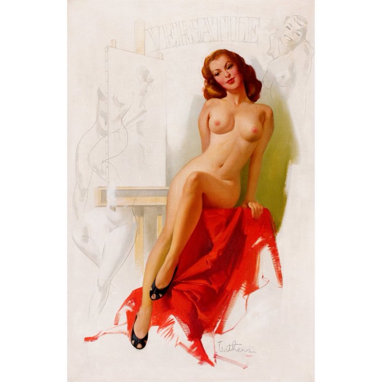 Nude girls in retro style