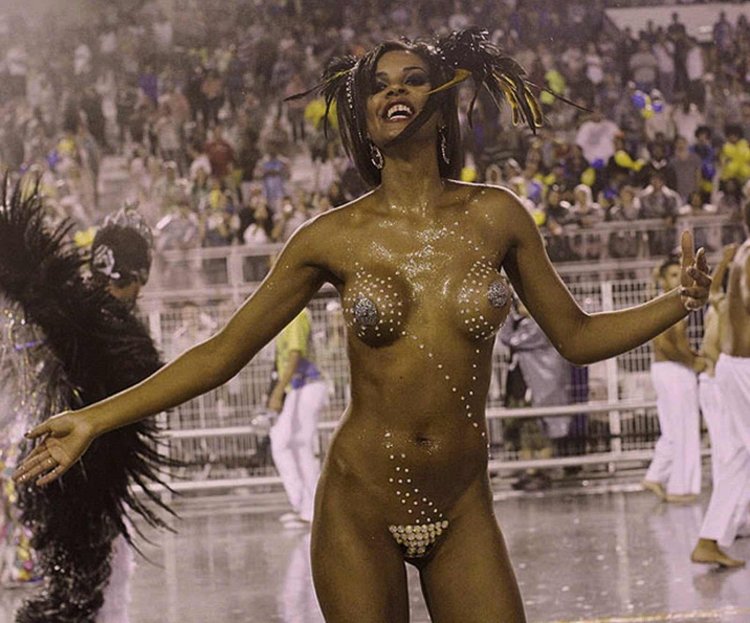 Brazilians on the carnival in Rio de Janeiro Nude